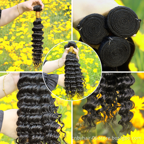 Remy Deep Wave Raw Bulk Hair Extension,Drop Shipping Curly Deep Wave Brazillian Hair Bundle,Mink Cuticle Aligned Hair Virgin